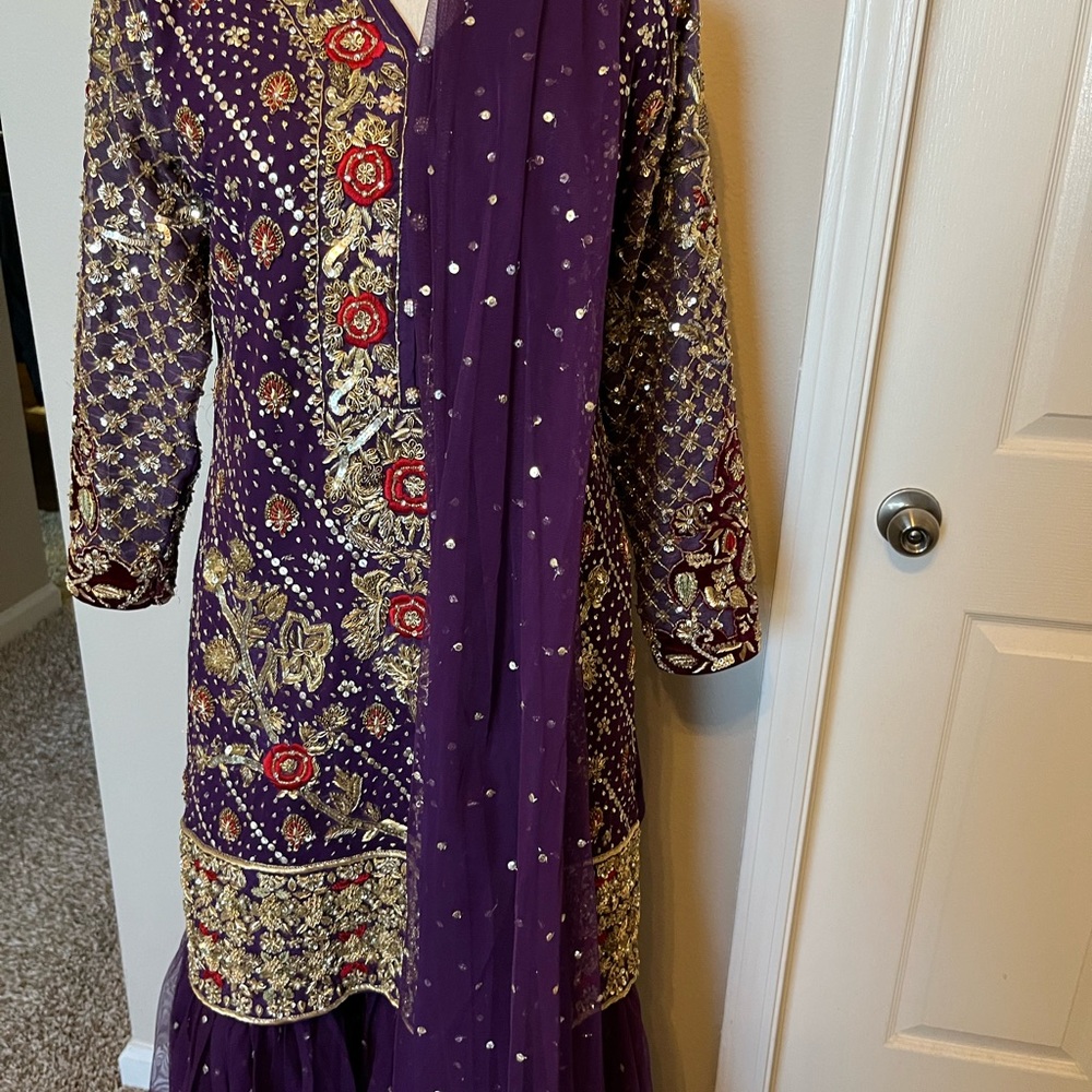 Formal Pakistan Indian Gharara Kurta Outfit